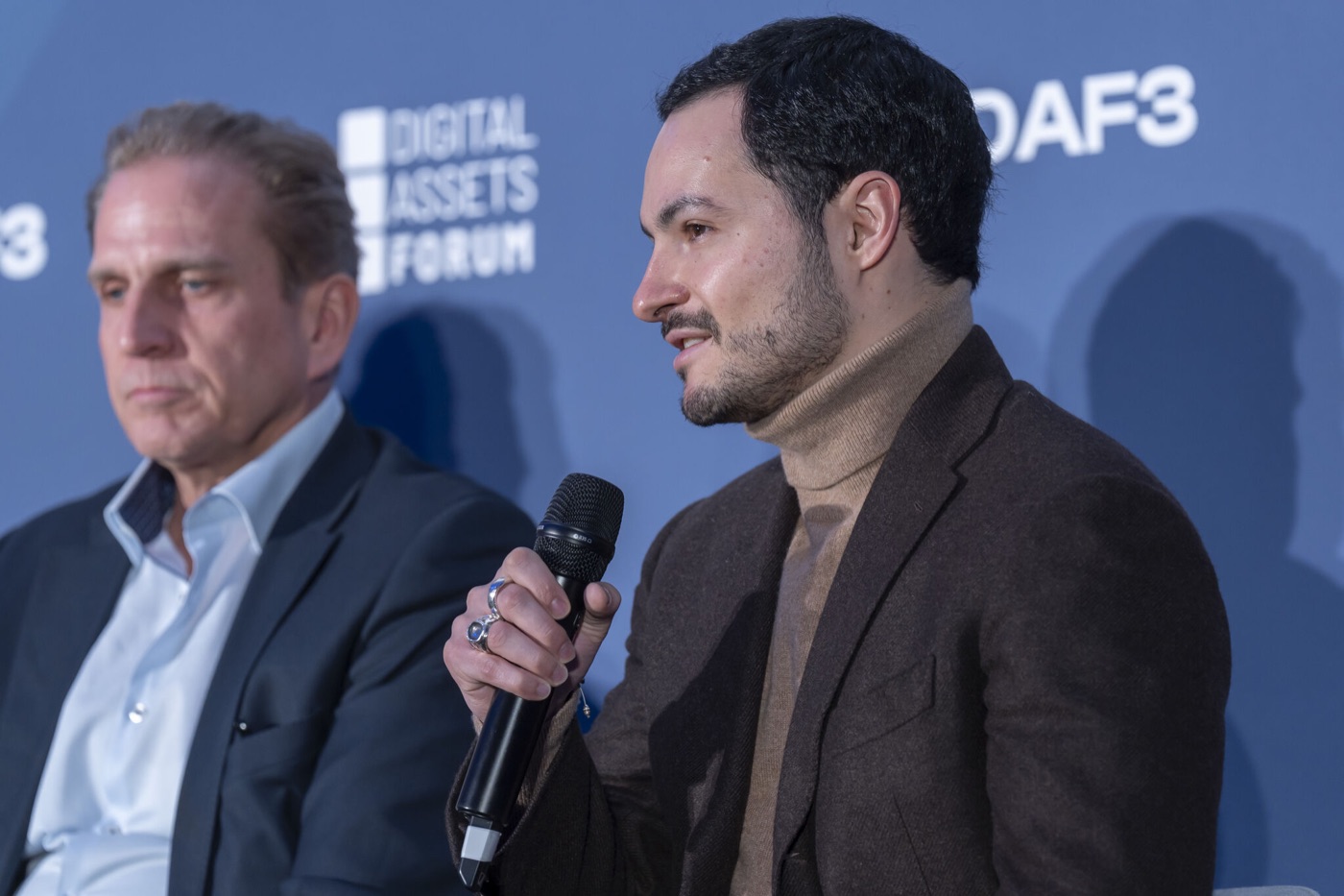 Edgar Roth speaking on a panel at the Digital Asset Forum in London