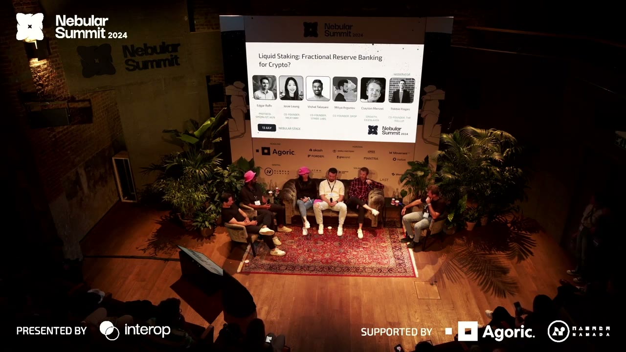 The 'Liquid Staking' panel at an ETHCC side event in Brussels